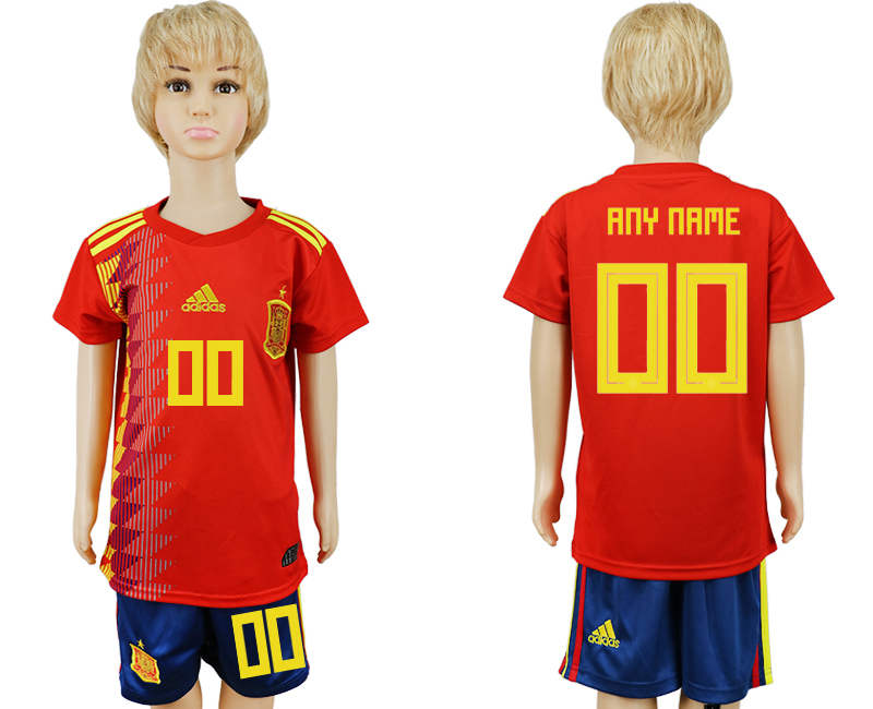 2018 World Cup Children football jersey SPAIN CHIRLDREN YOUR NAM